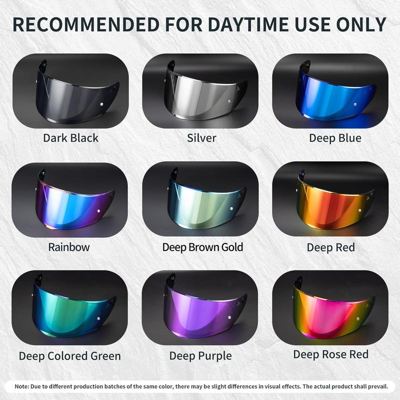 psler Assault Rapid Helmet Visor - Motorcycle Helmet Face Shield Accessories Replacement for Assault Rapid FF320 FF353 FF328 FF800,Deep Purple - Image 4